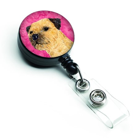 CAROLINES TREASURES Pink Border Terrier Retractable Badge Reel LH9368PKBR